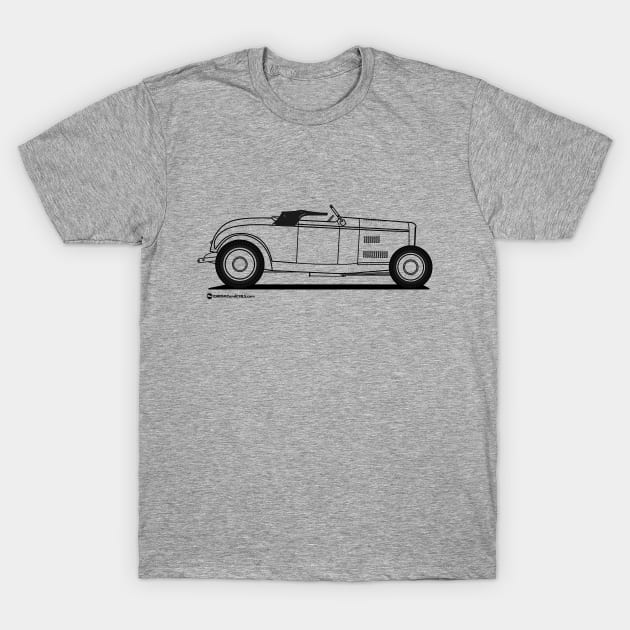 32 Roadster - Dark Version T-Shirt by CC I Design